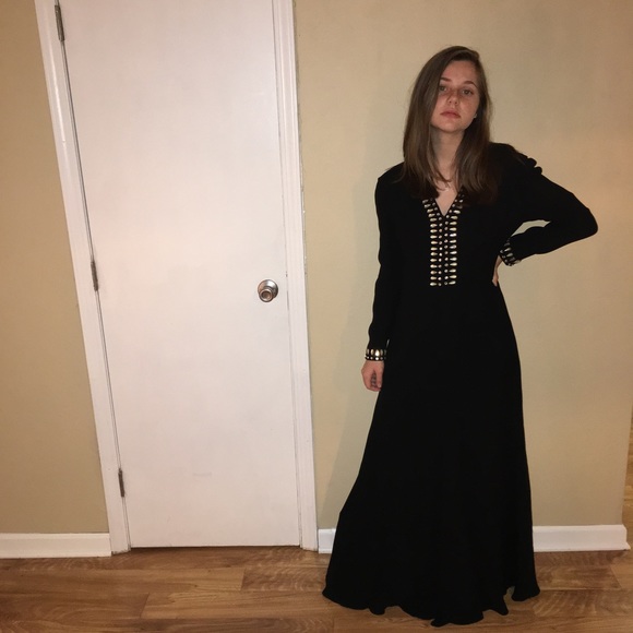 1970s Oscar de La renta evening dress size 6 - Picture 2 of 5