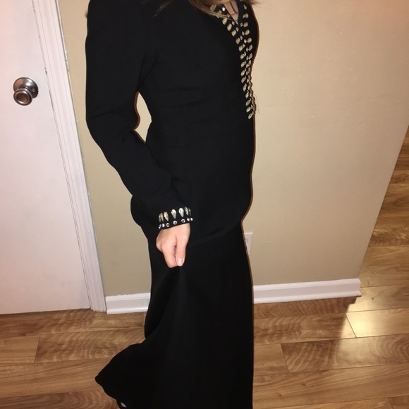 1970s Oscar de La renta evening dress size 6 - Picture 4 of 5