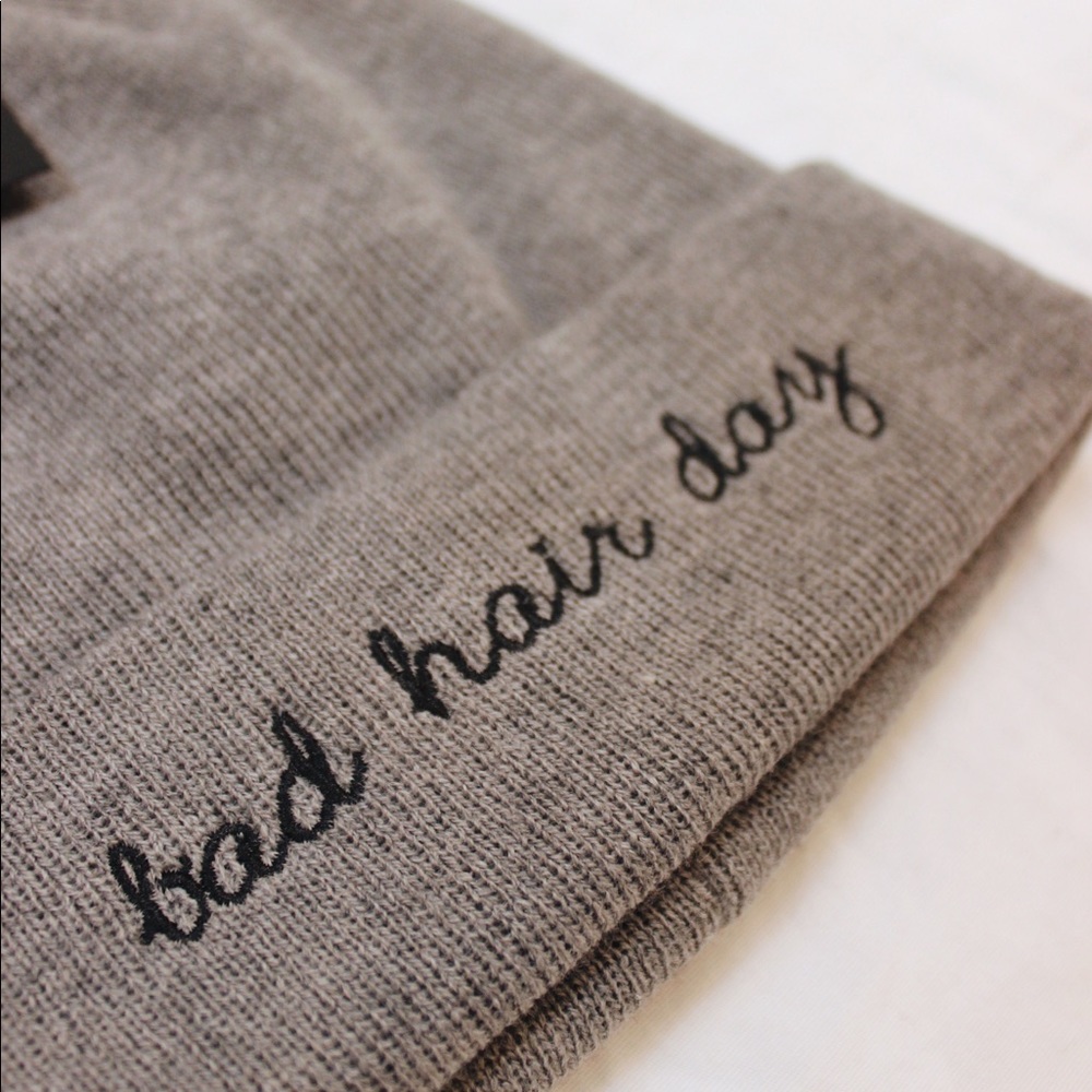 RESTOCKING SOON ❤️ Bad Hair Day Embroidered Beanie - Picture 2 of 2