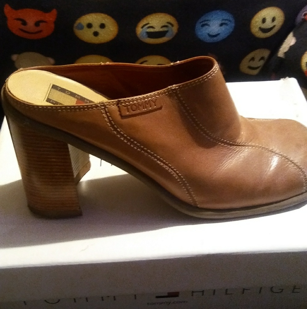 LEATHER MULES..size 10