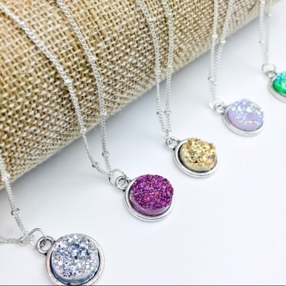 Sparkle Druze Necklaces - Picture 4 of 5