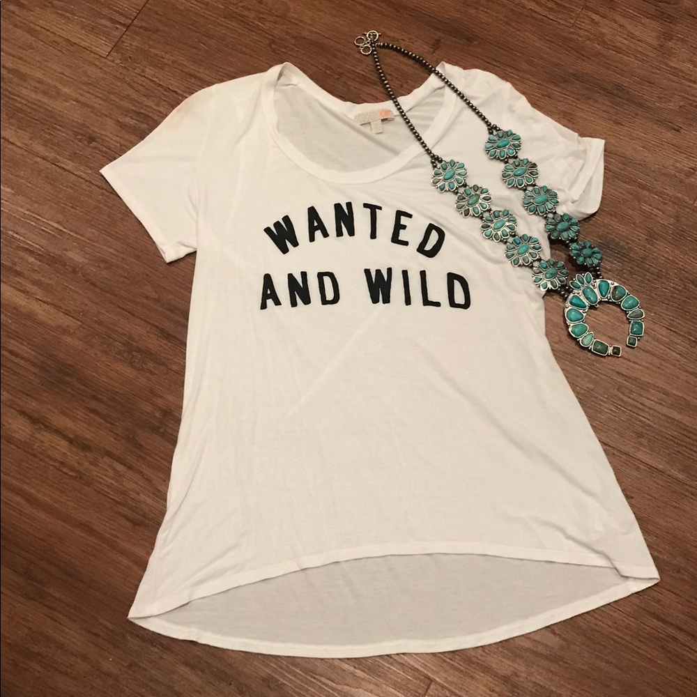 Gianni Bini "Wanted and Wild" white tee