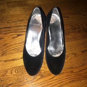 Stuart Weitzman black suede heels