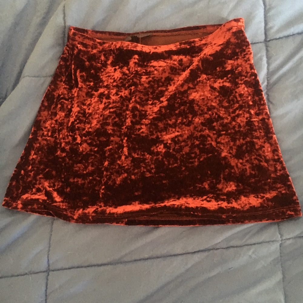 Velvet skirt.