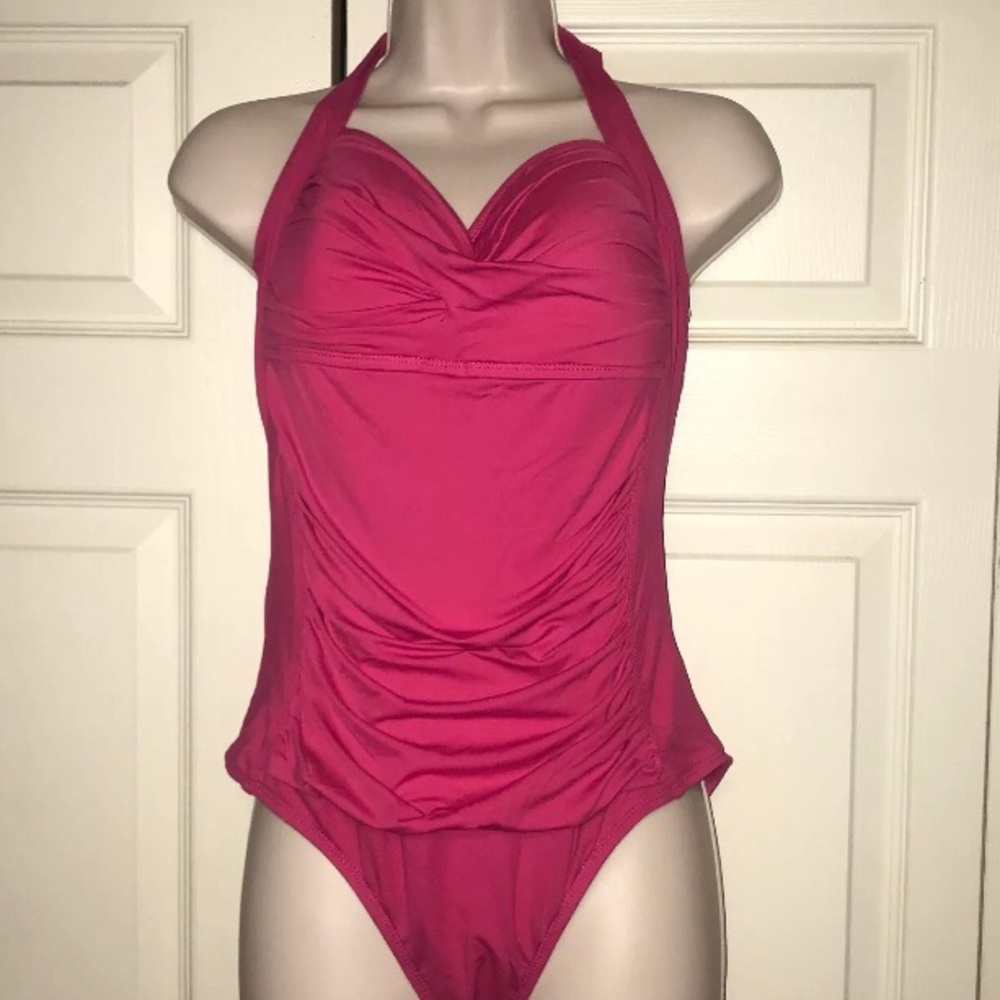 Halter top one piece swimsuit