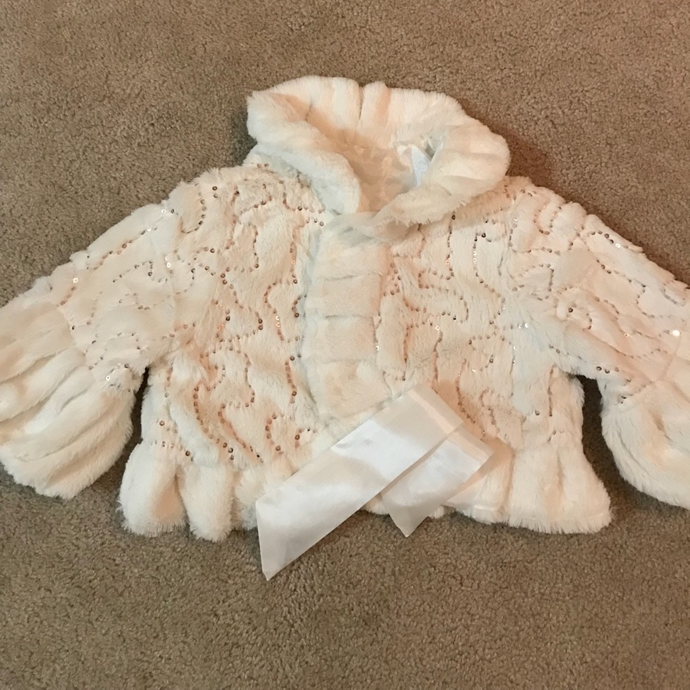 Faux fur dress cardigan/bolero
