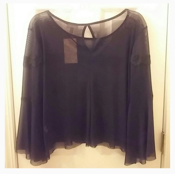 Sheer Bell Sleeve Blouse - Picture 3 of 3