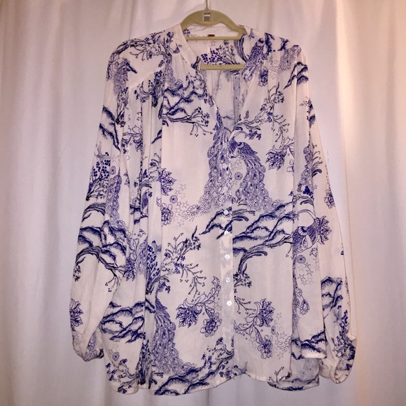 Free People Tops - NWT Free People Peacock Blouse