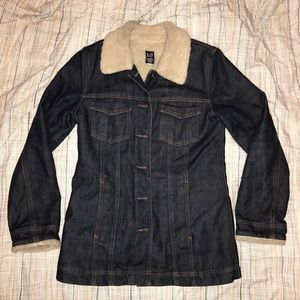 Mid-length Trucker, shearling