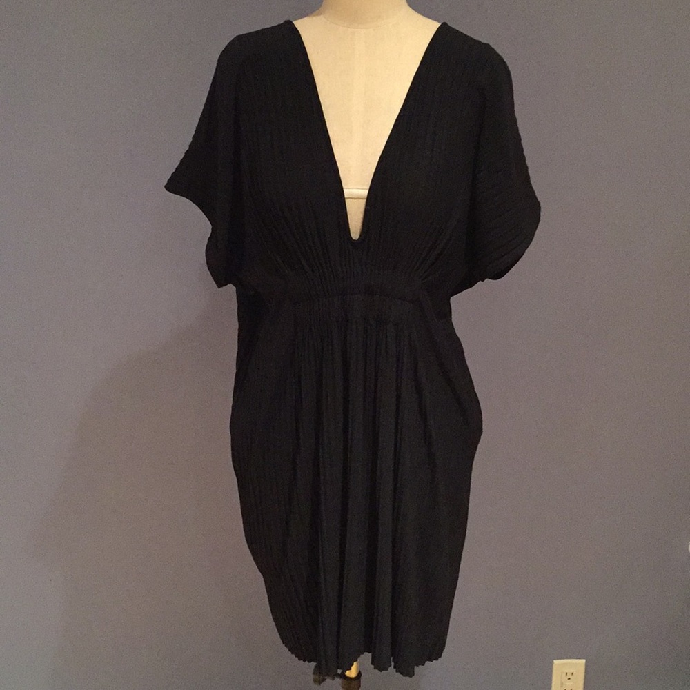 Zara Size M Perfect Little Black Dress Deep V Mini Size M