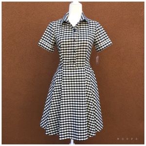 Gabby Skye fit-and-flare checkered dress
