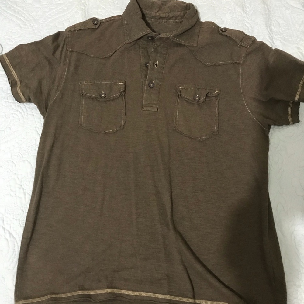 Gray knit shirt