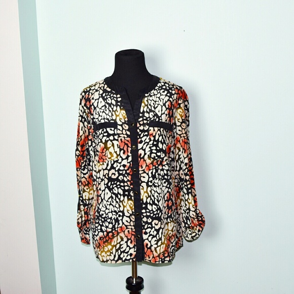 Adorable Animal Spotted Multicolored Blouse - Picture 1 of 2