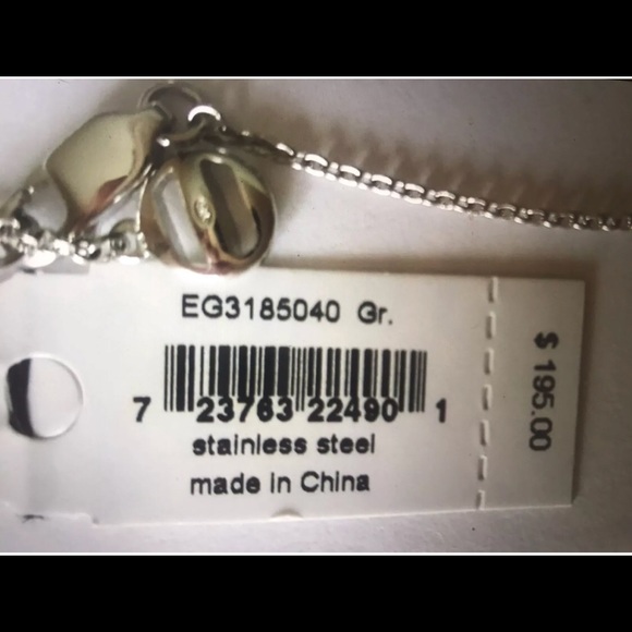 Emporio Armani  Crystal & Onix necklace $195 New - Picture 3 of 8