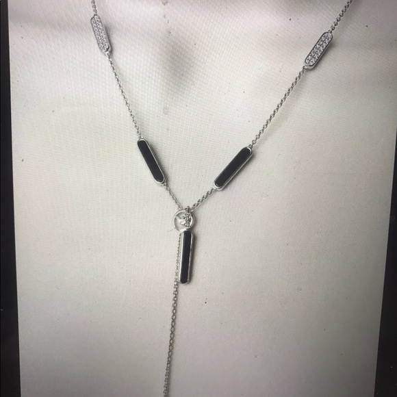 Emporio Armani  Crystal & Onix necklace $195 New - Picture 5 of 8