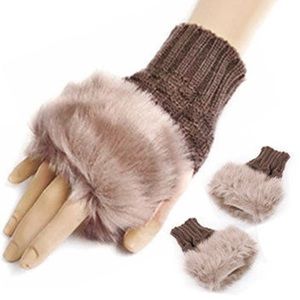 Faux Rabbit Fingerless Gloves