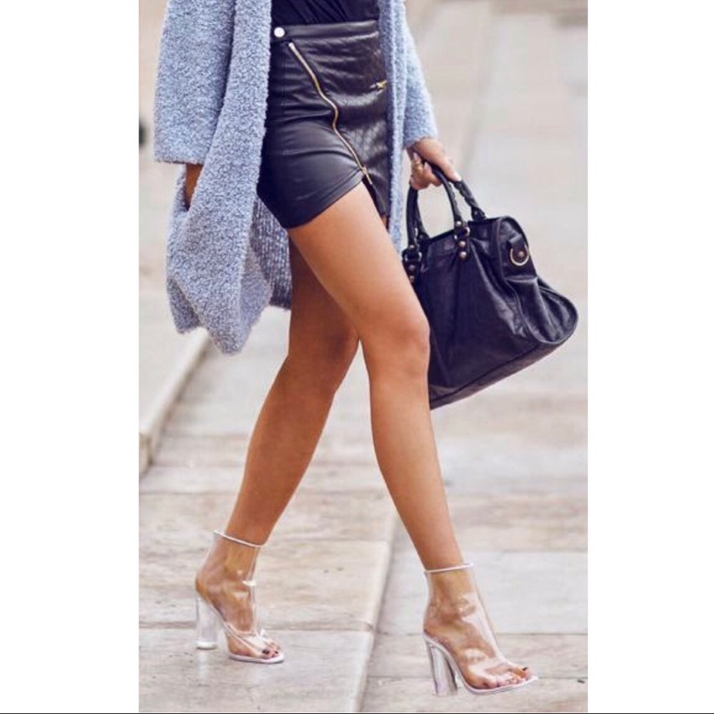 ‘Anya’ Clear Open Toe Boots