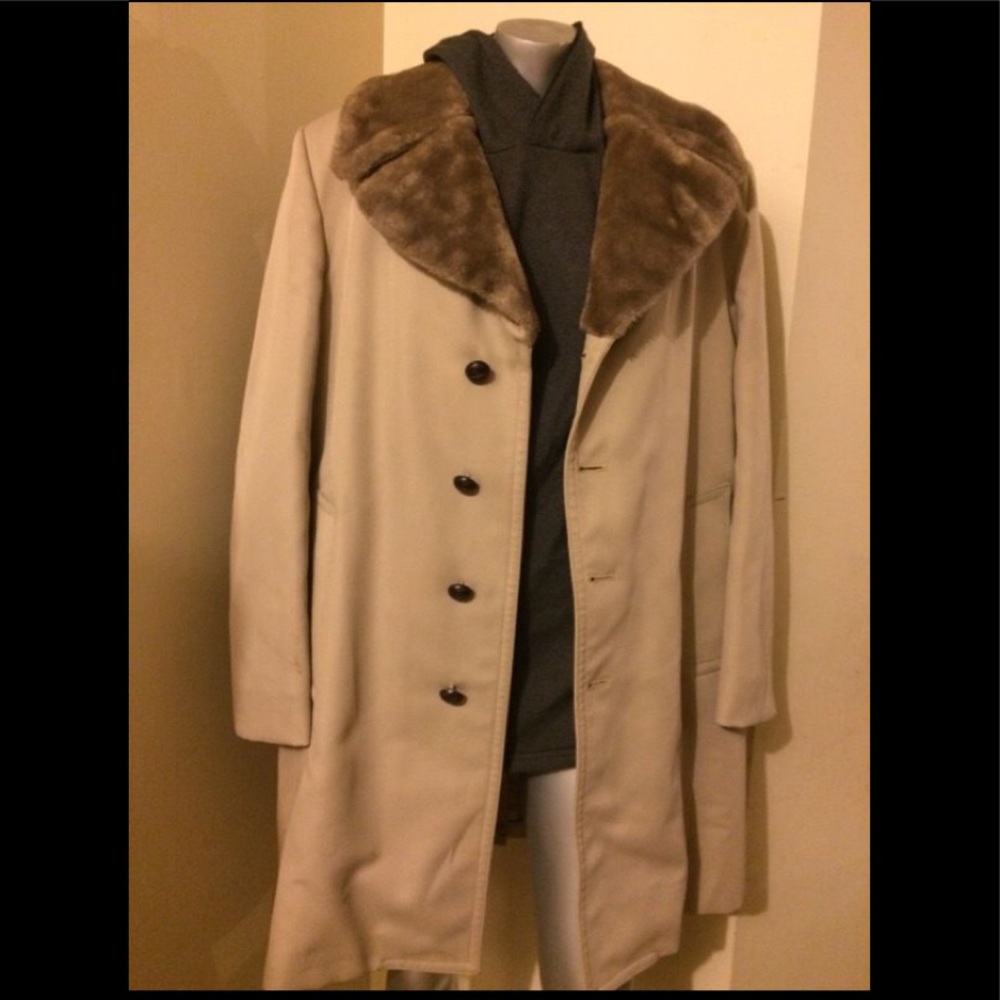 Rabbit fur collar Men’s Coat