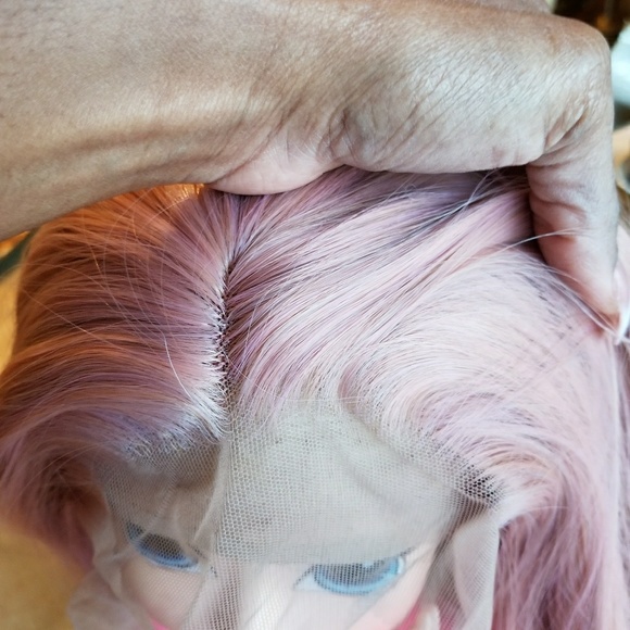 Pink Wavy Beauty Lace Front Wig 22-26 inches