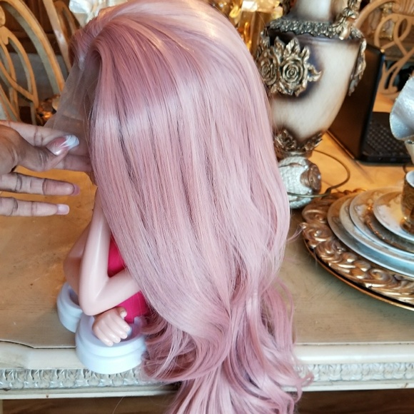 Pink Wavy Beauty Lace Front Wig 22-26 inches main image 5