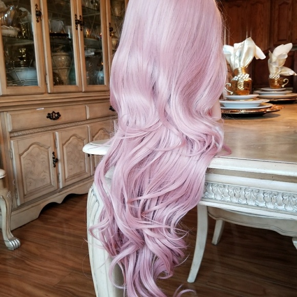 Pink Wavy Beauty Lace Front Wig 22-26 inches main image 6