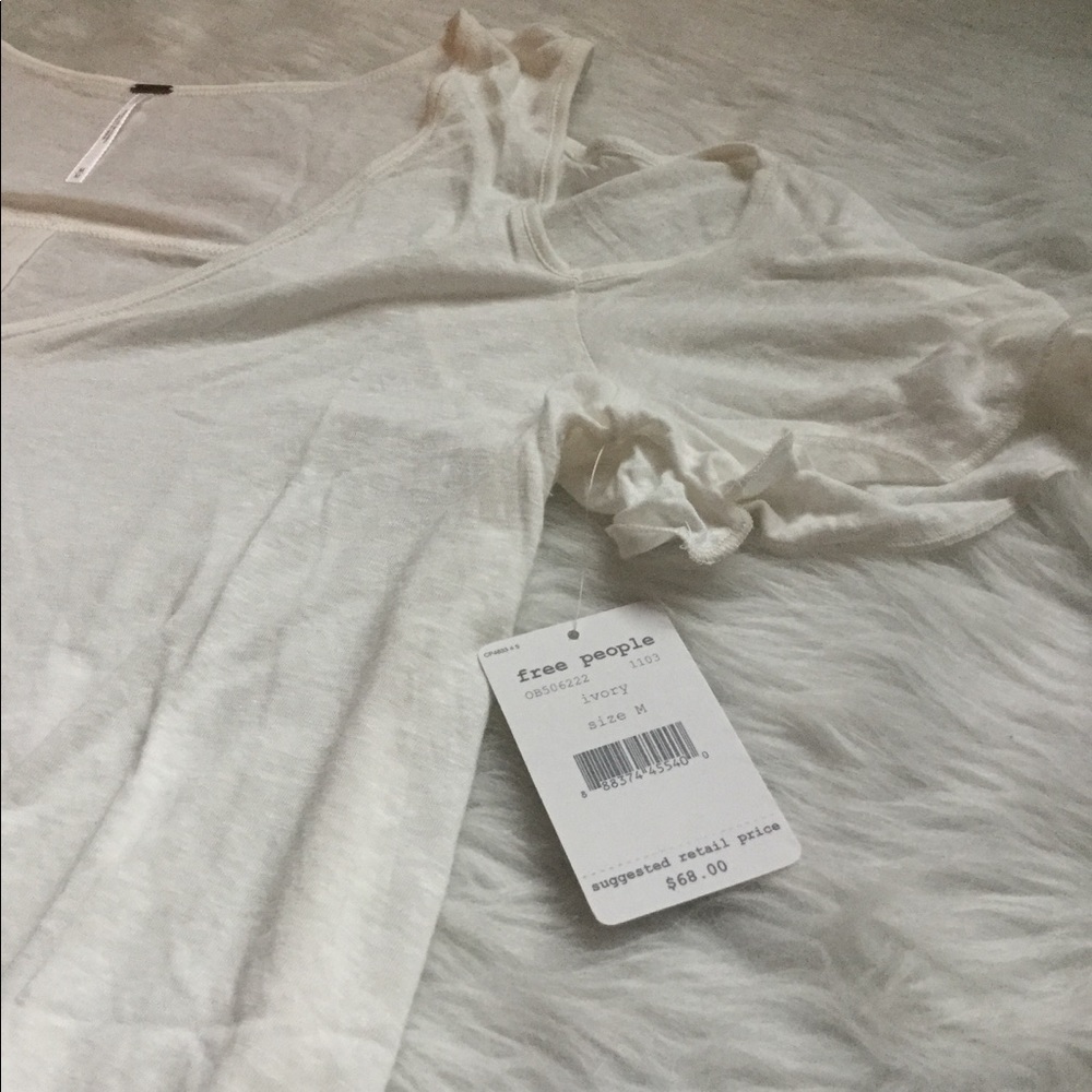 NWT Free People Cold Shoulder Tee - Picture 4 of 5