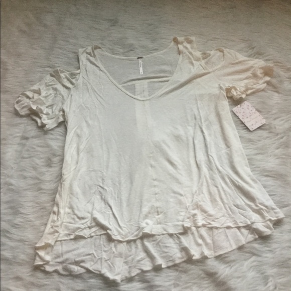 NWT Free People Cold Shoulder Tee - Picture 3 of 5