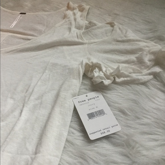 NWT Free People Cold Shoulder Tee - Picture 4 of 5