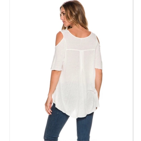 NWT Free People Cold Shoulder Tee - Picture 2 of 5