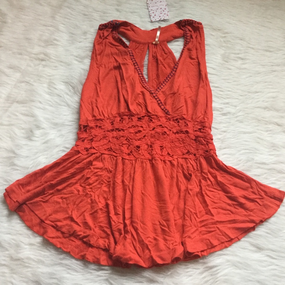 SOLD! NWT Free People Megan Peplum Tank - Picture 3 of 6