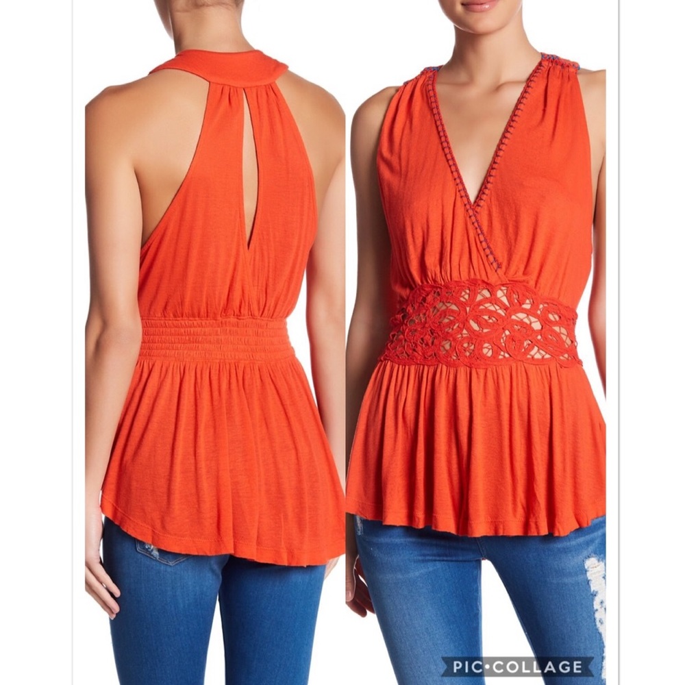 SOLD! NWT Free People Megan Peplum Tank - Picture 2 of 6