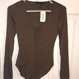 Brown Long sleeve bodysuit