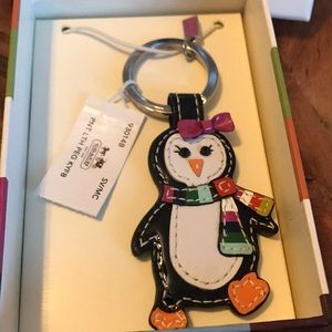 COACH Patent Leather Penguin Keychain/Key Fob