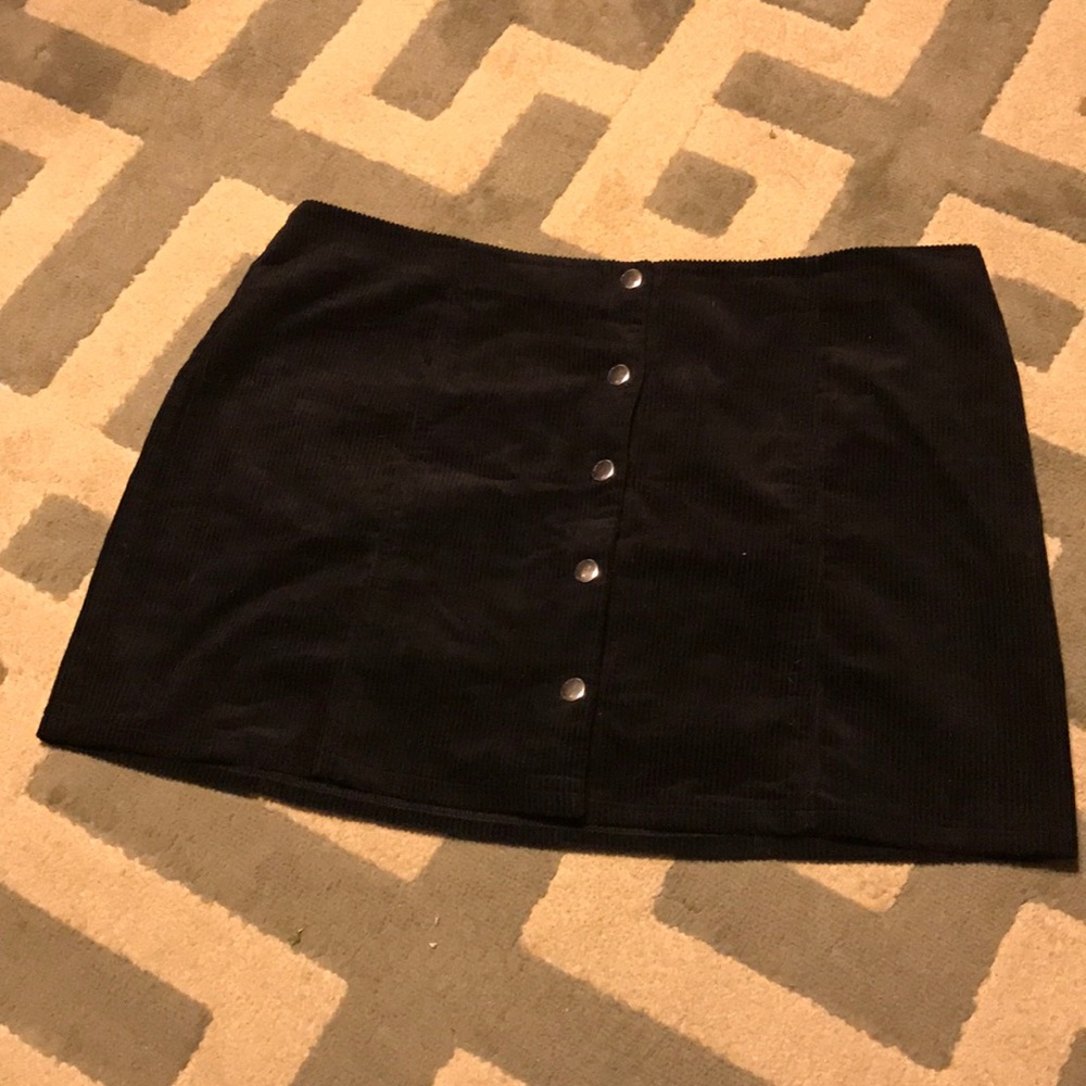 Black Corduroy Skirt