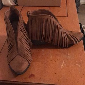 Fringe booties, size 9M