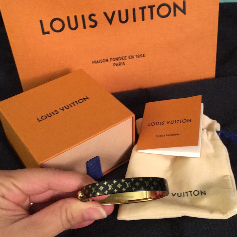 Louis Vuitton Nanogram Bracelet Black Gold - Picture 2 of 4