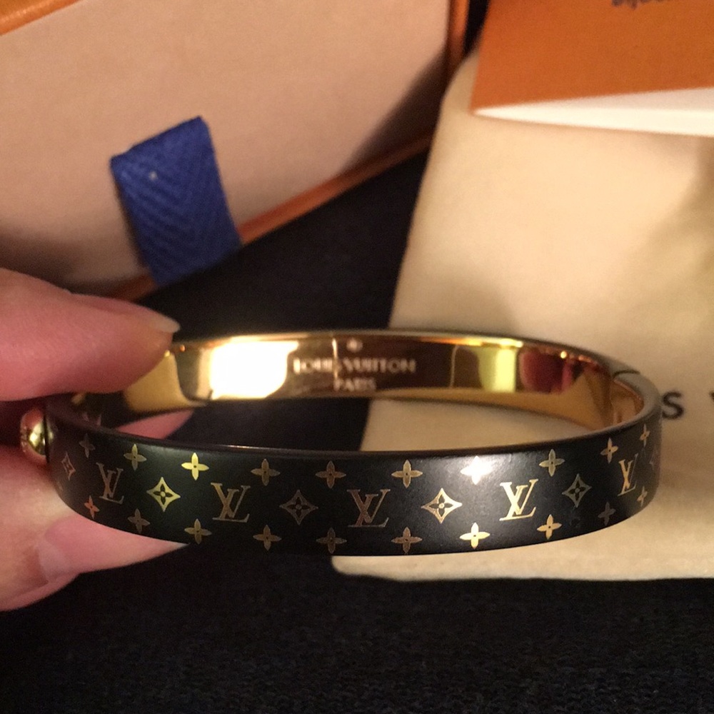 Louis Vuitton Nanogram Bracelet Black Gold - Picture 3 of 4