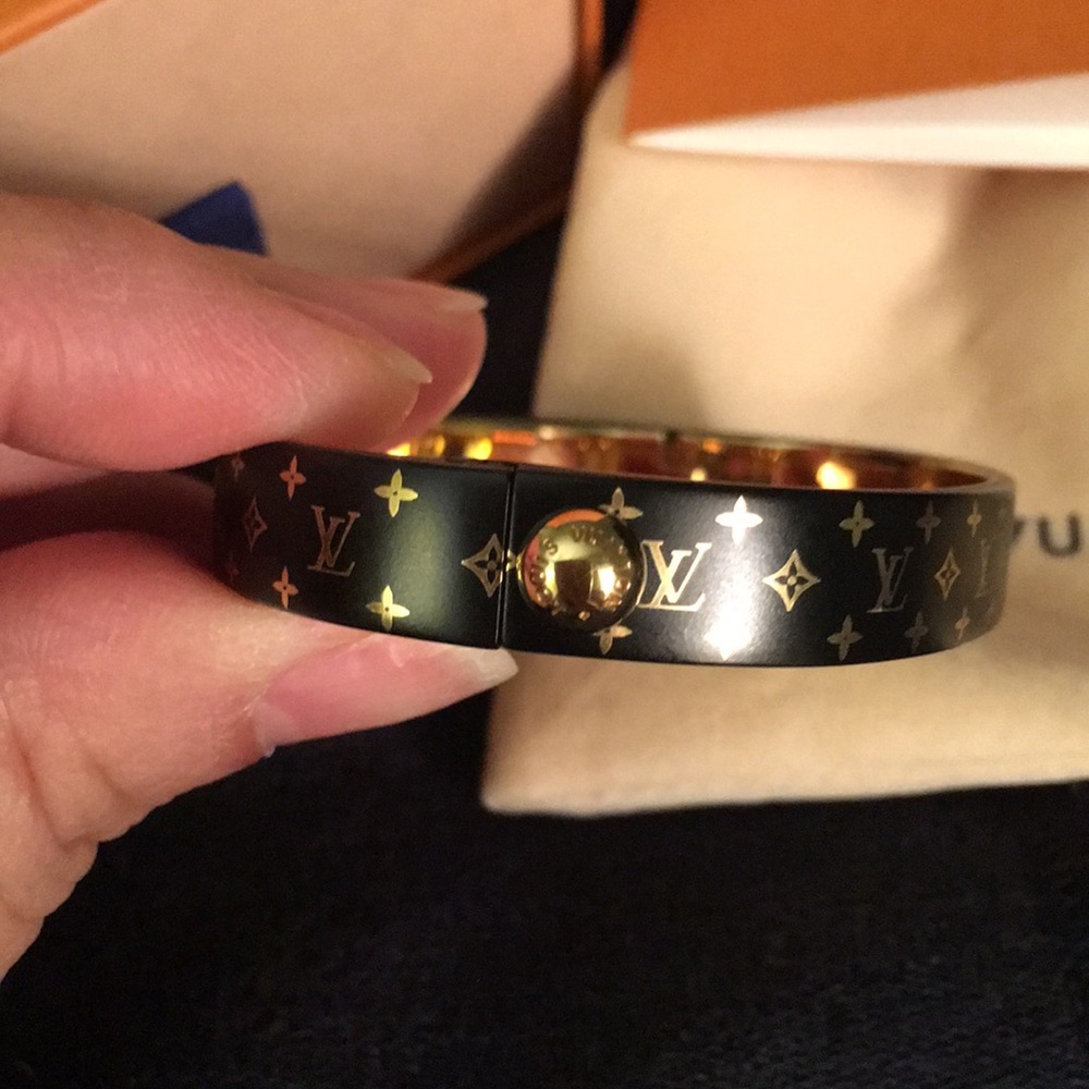 Louis Vuitton Nanogram Bracelet Black Gold - Picture 4 of 4