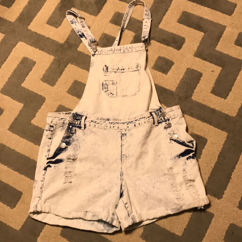 Denim Overall Shorts