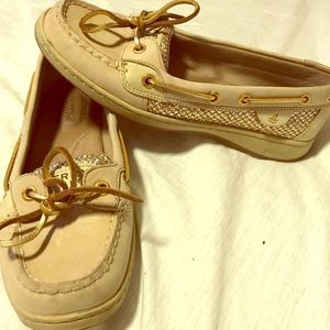 Gold Sparkle Sperrys