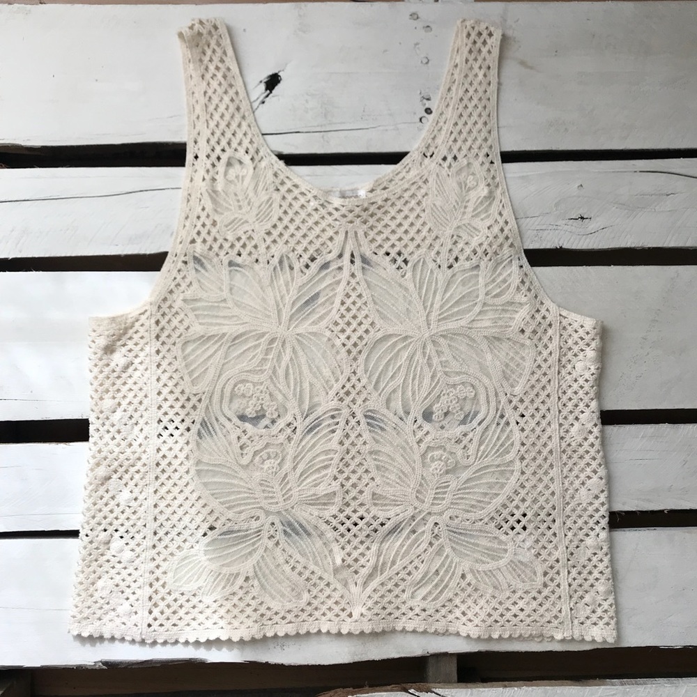 Crochet + Lace Tank Top