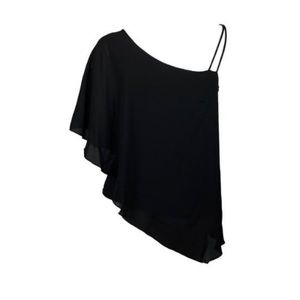 Express cold shoulder black blouse