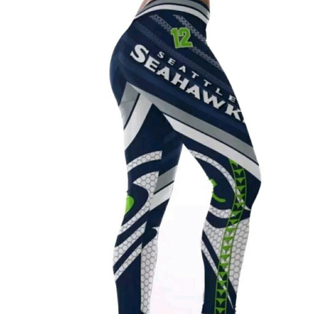 XXL 14-16 Seattle Seahawks Leggings 12 man Go Hawk