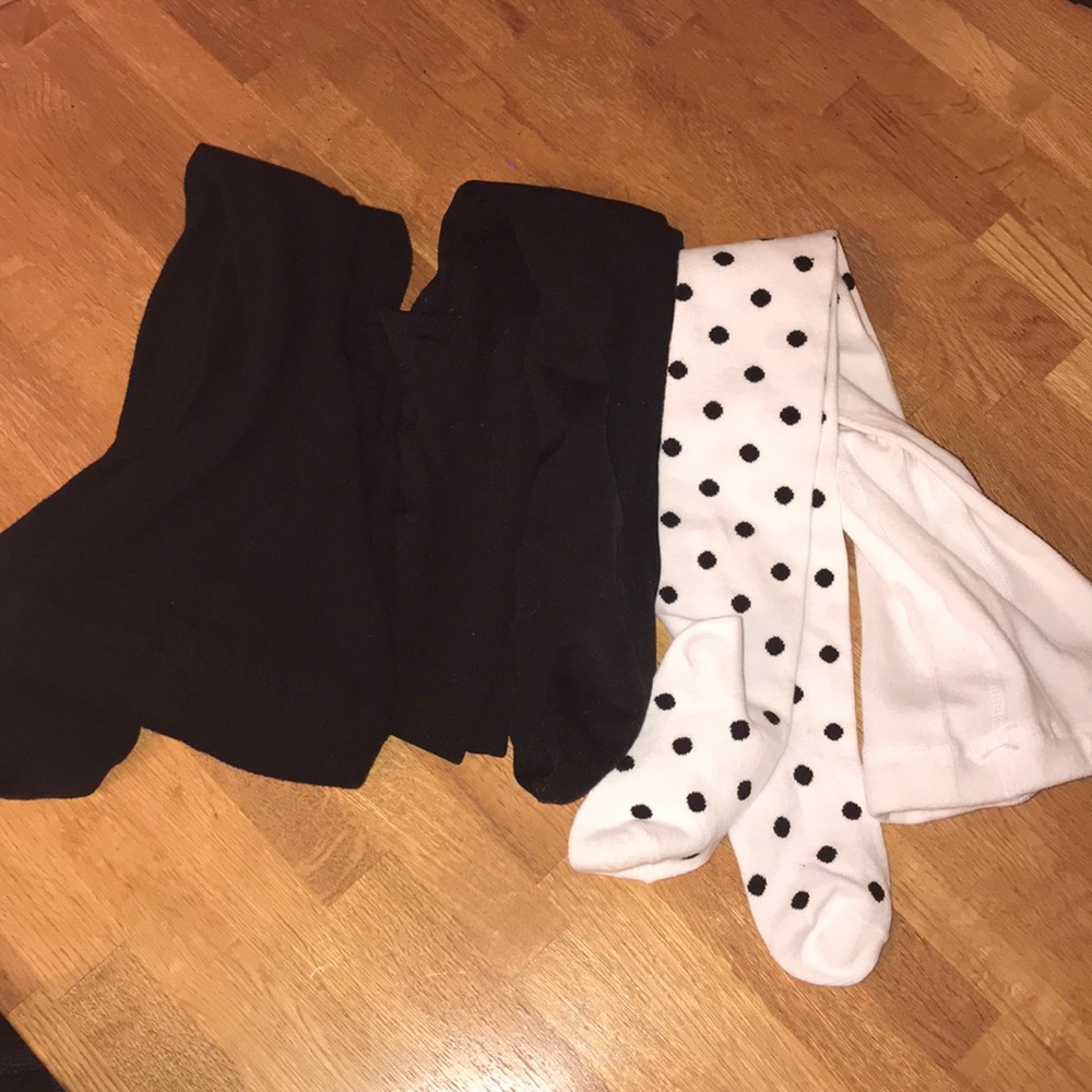 bundle of 3 pairs stockings/leggings girls size4-6