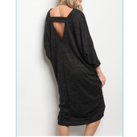 ♦️LAST ONE SALE♦️Charcoal black loose fit dress - Picture 4 of 8