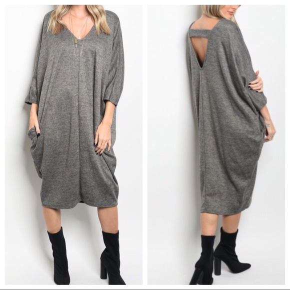 Dresses & Skirts - ✨LAST ONE ✨Grey loose fit side pocket dress