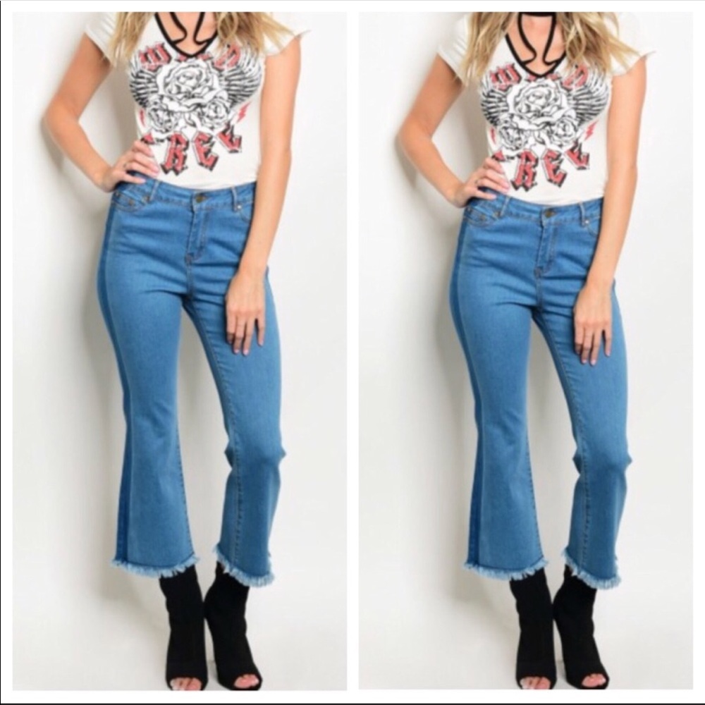 ✨LAST ONE SIZE SMALL ✨Frayed hem jeans - Picture 4 of 8