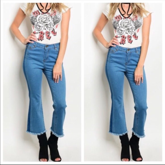 ✨LAST ONE SIZE SMALL ✨Frayed hem jeans - Picture 4 of 8