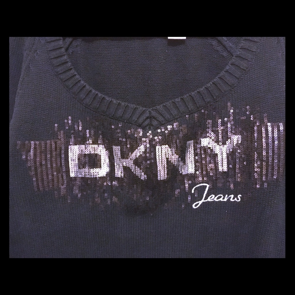 DKNY *Sparkle* Sweater, Black, Large
