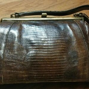 Vintage "lizard" crocodile purse